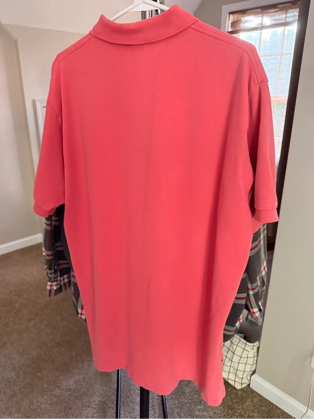 Ralph Lauren Men’s Coral-Red Polo Shirt with Navy Pony